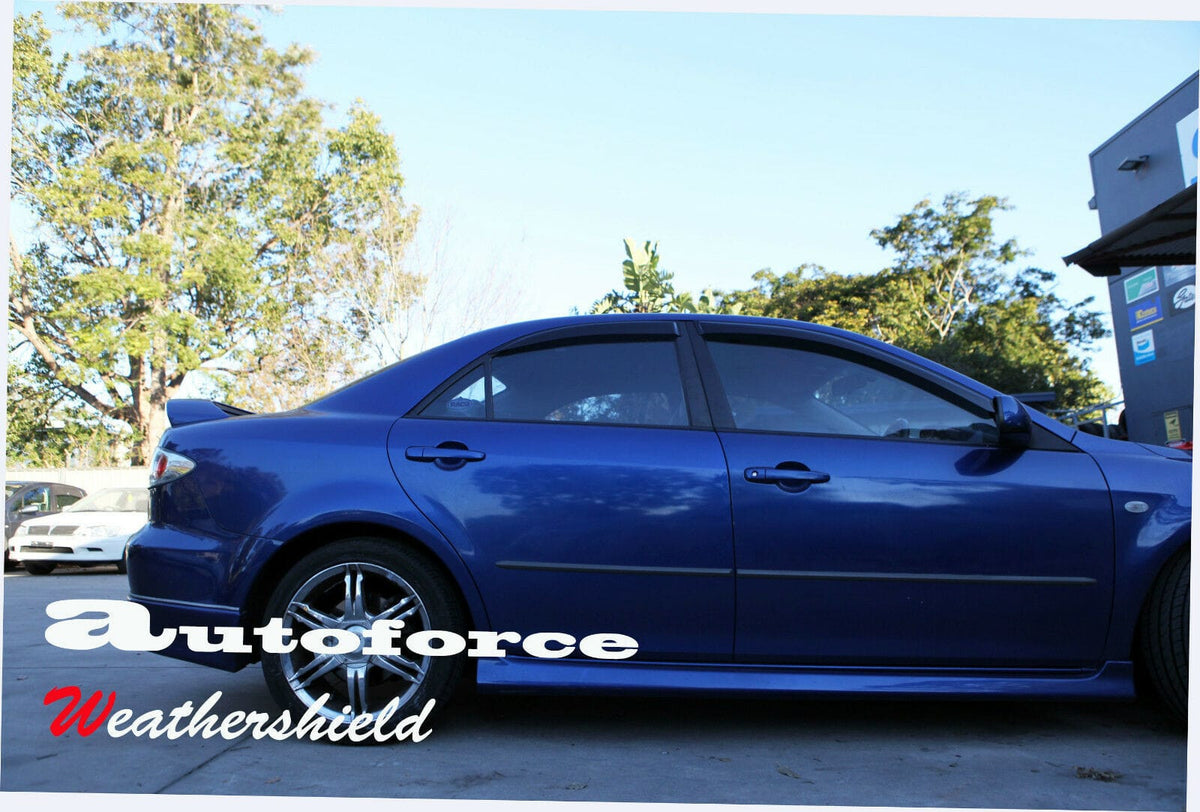 Installed View - Mazda 3 BK Sedan (2004-2009): Premium Window Visors