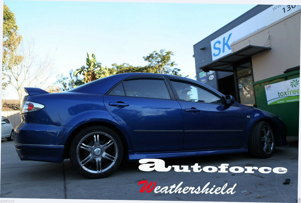 Installed View - Mazda 3 BK Sedan (2004-2009): Premium Window Visors