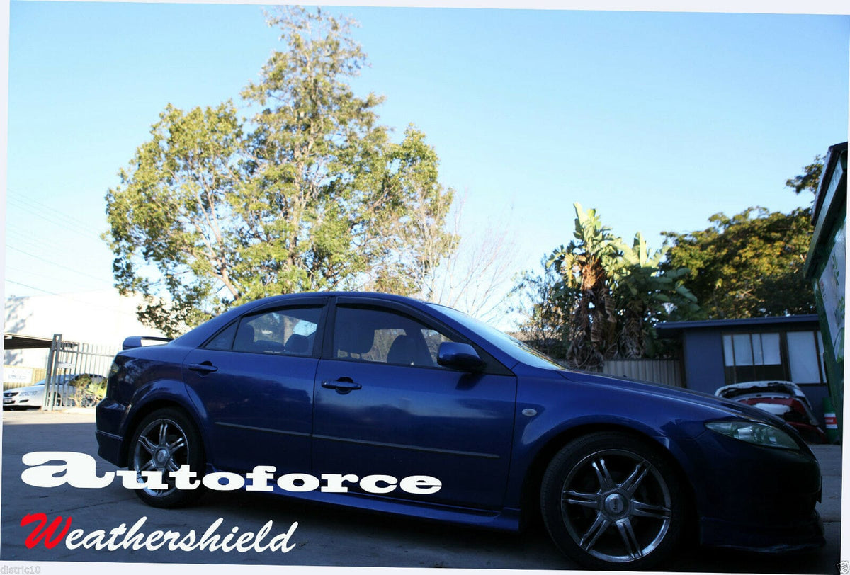 Installed View - Mazda 3 BK Sedan (2004-2009): Premium Window Visors