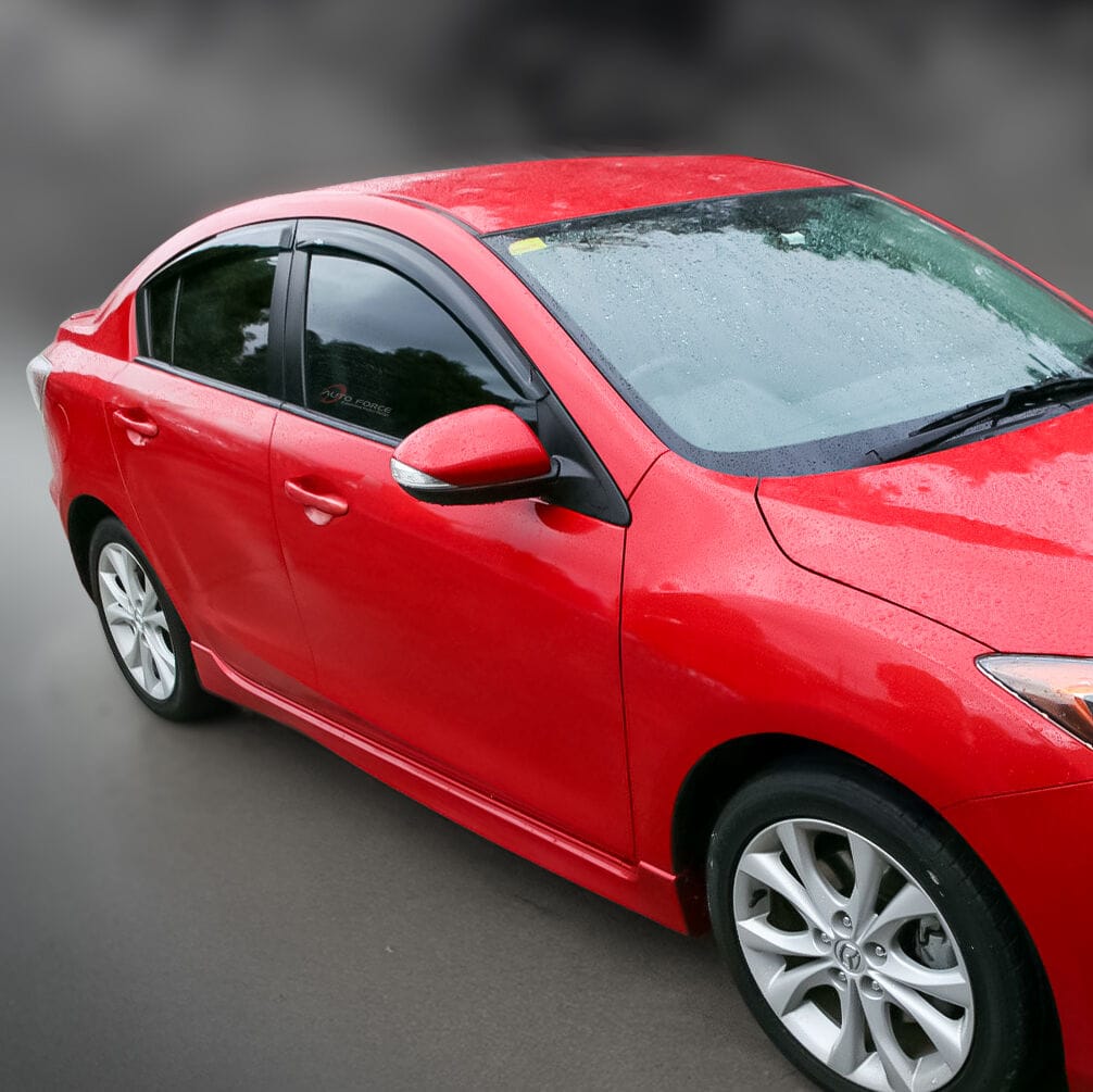 Installed View - Mazda 3 BL Sedan (2009-2013): Premium Window Visors