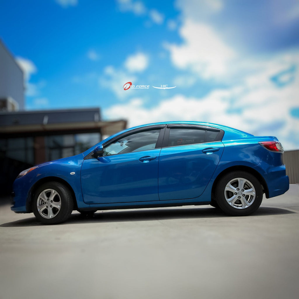 Installed View - Mazda 3 BL Sedan (2009-2013): Premium Window Visors