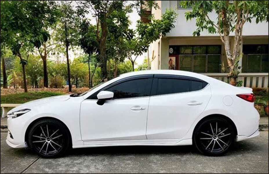 Installed View - Mazda 3 BM Sedan & Hatch (2014-2019): Premium Window Visors