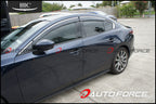 Installed View - Mazda 3 BP Sedan (2019-2023) Chrome Trim: Premium Window Visors