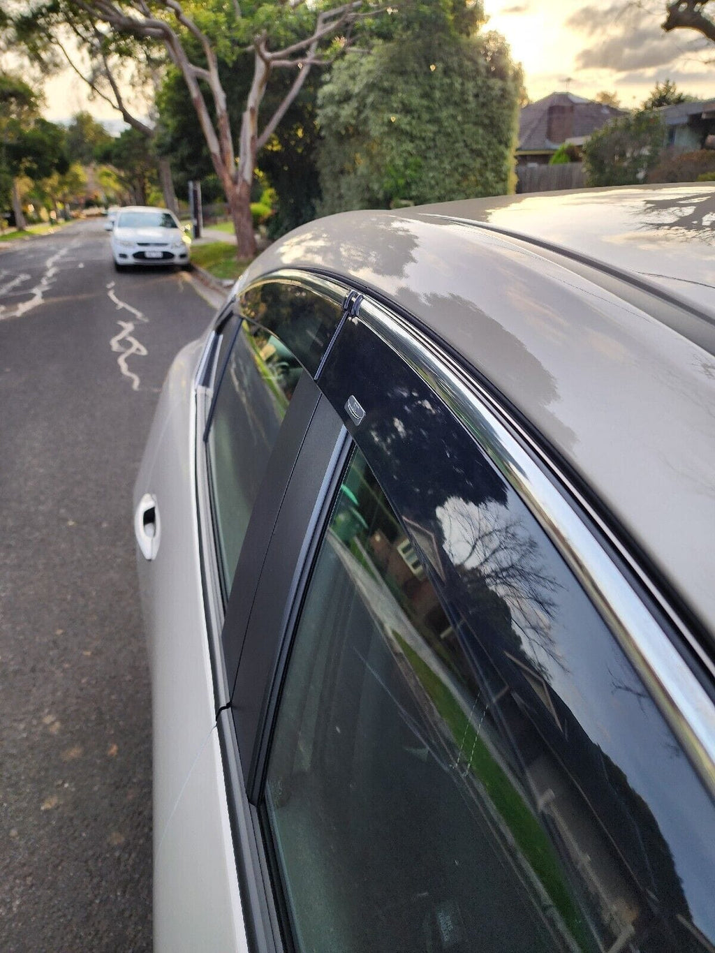 Installed View - Mazda 3 BP Sedan (2019-2023) Chrome Trim: Premium Window Visors