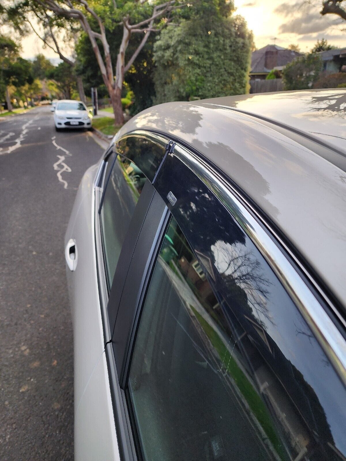 Installed View - Mazda 3 BP Sedan (2019-2023) Chrome Trim: Premium Window Visors