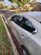 Installed View - Mazda 3 BP Sedan (2019-2023) Chrome Trim: Premium Window Visors