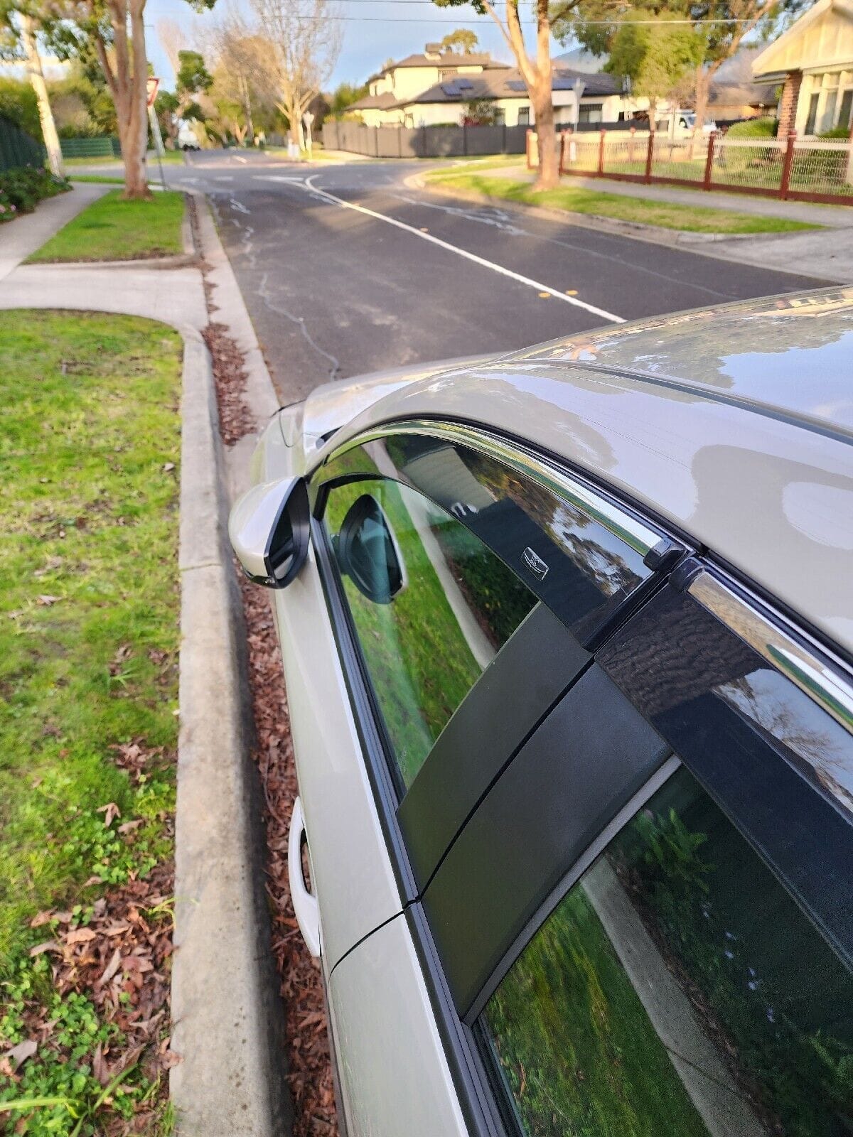 Installed View - Mazda 3 BP Sedan (2019-2023) Chrome Trim: Premium Window Visors