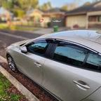Installed View - Mazda 3 BP Sedan (2019-2023) Chrome Trim: Premium Window Visors