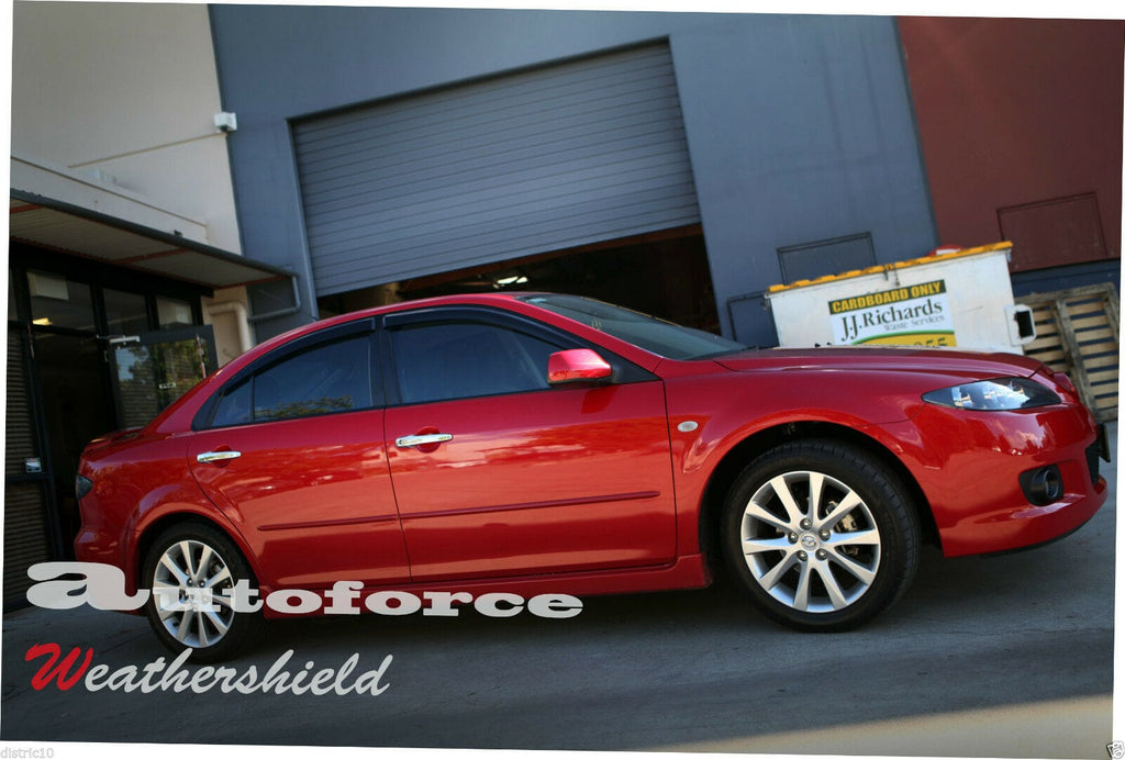 Installed View - Mazda 6 GG/GY Hatch (2002-2007): Premium Window Visors