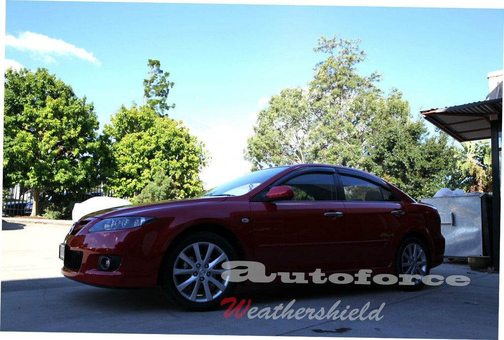 Installed View - Mazda 6 GG/GY Hatch (2002-2007): Premium Window Visors