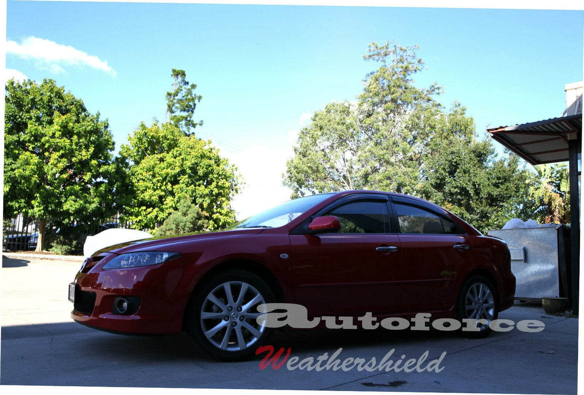 Installed View - Mazda 6 GG/GY Hatch (2002-2007): Premium Window Visors