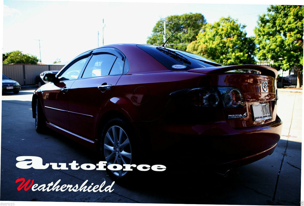 Installed View - Mazda 6 GG/GY Hatch (2002-2007): Premium Window Visors