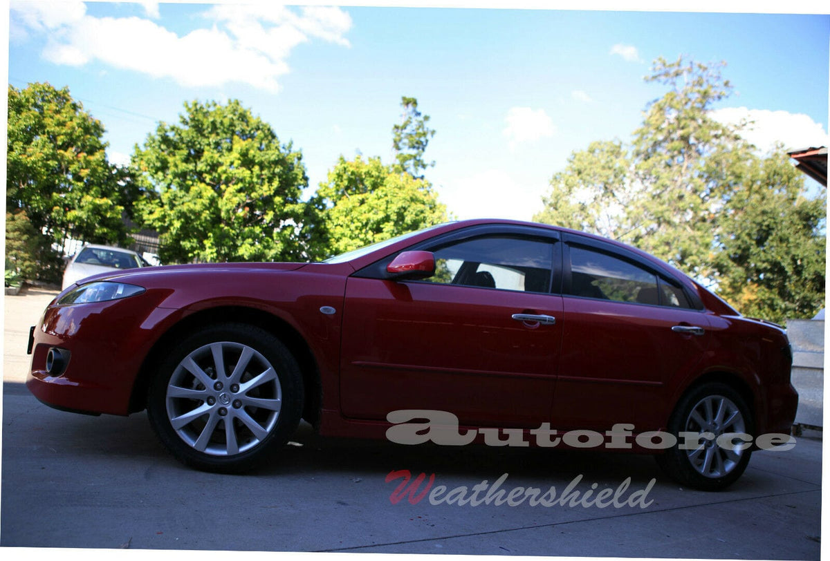 Installed View - Mazda 6 GG/GY Hatch (2002-2007): Premium Window Visors