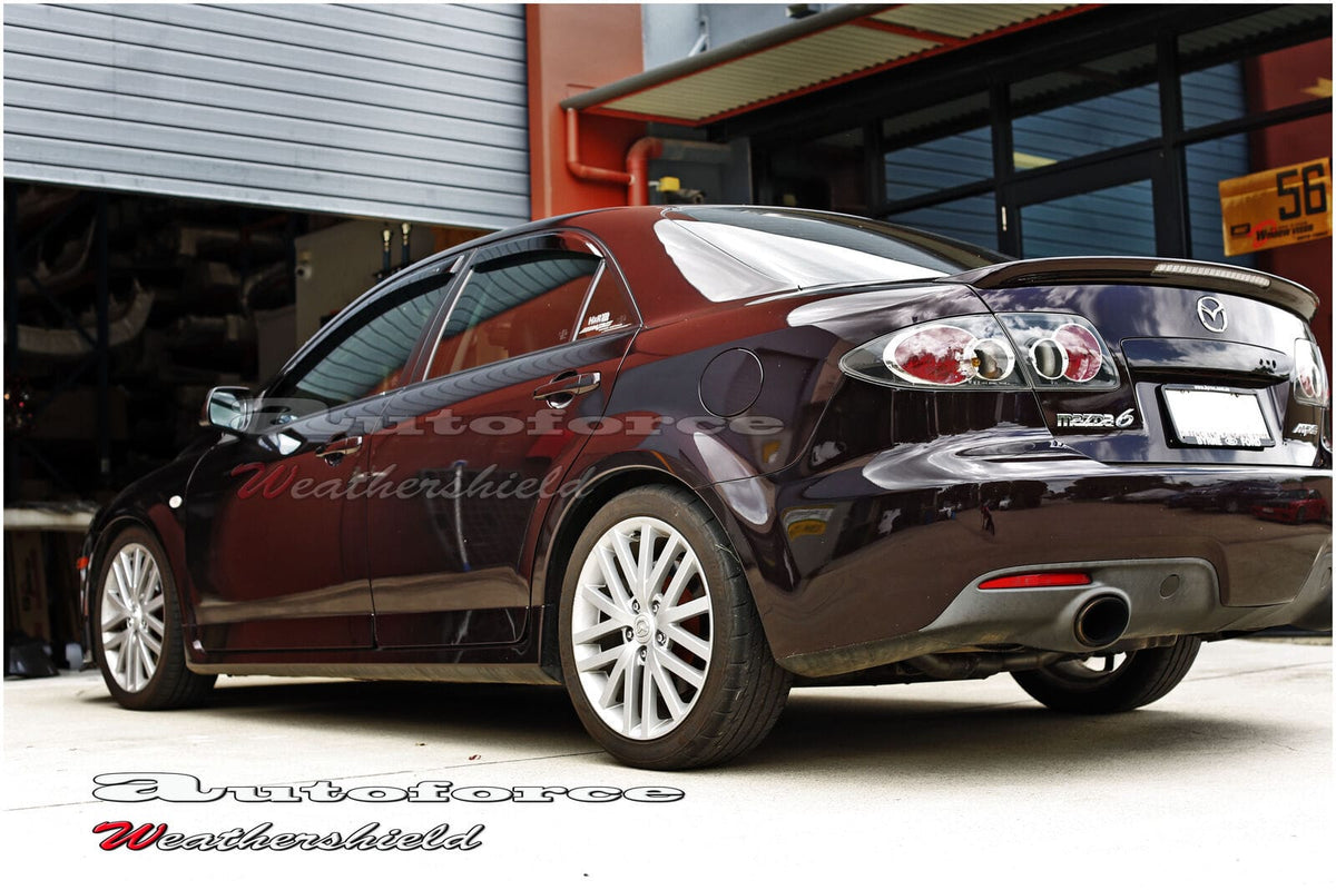 Installed View - Mazda 6 GG/GY Sedan (2002-2007): Premium Window Visors