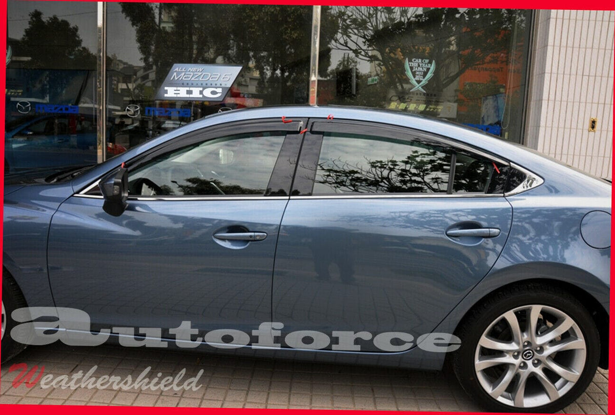 Installed View - Mazda 6 GH Sedan (2007-2012): Premium Window Visors
