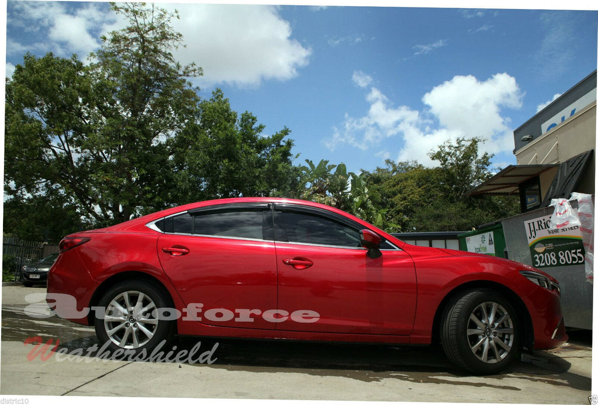 Installed View - Mazda 6 GJ/GL Sedan (2012-2022): Premium Window Visors
