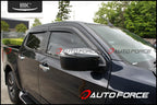 Installed View - Mazda BT-50 TF Series Dual Cab Ute (2020-2025): Premium Window Visors