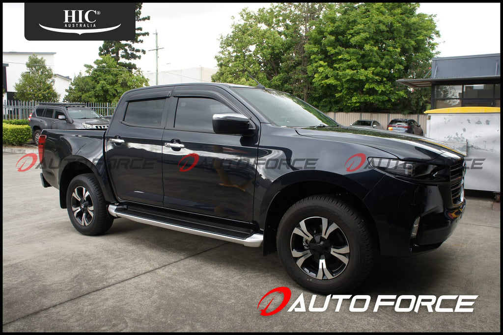 Installed View - Mazda BT-50 TF Series Dual Cab Ute (2020-2025): Premium Window Visors