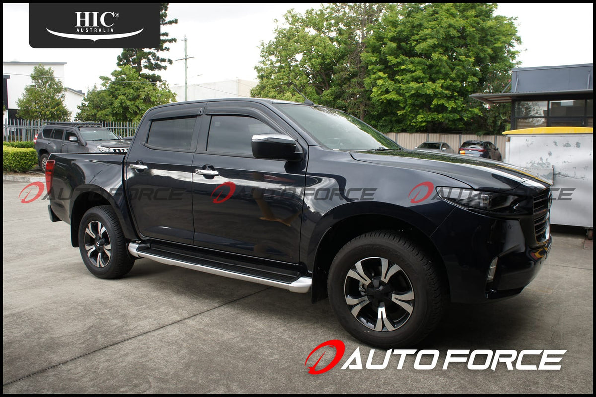 Installed View - Mazda BT-50 TF Series Dual Cab Ute (2020-2025): Premium Window Visors