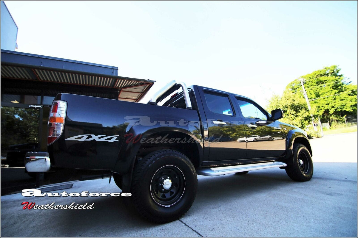 Installed View - Mazda BT-50 UN Dual Cab (2006-2011): Premium Window Visors
