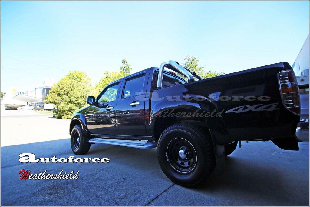 Installed View - Mazda BT-50 UN Dual Cab (2006-2011): Premium Window Visors