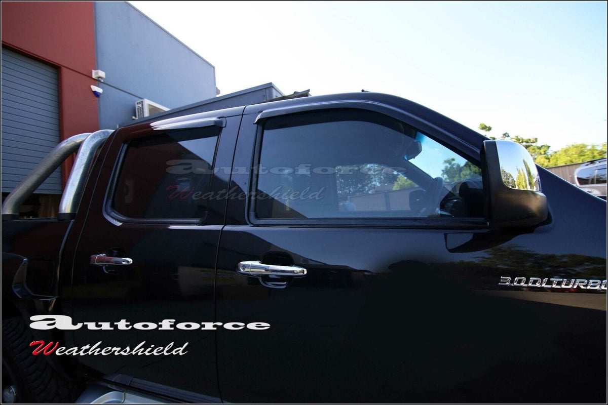 Installed View - Mazda BT-50 UN Dual Cab (2006-2011): Premium Window Visors