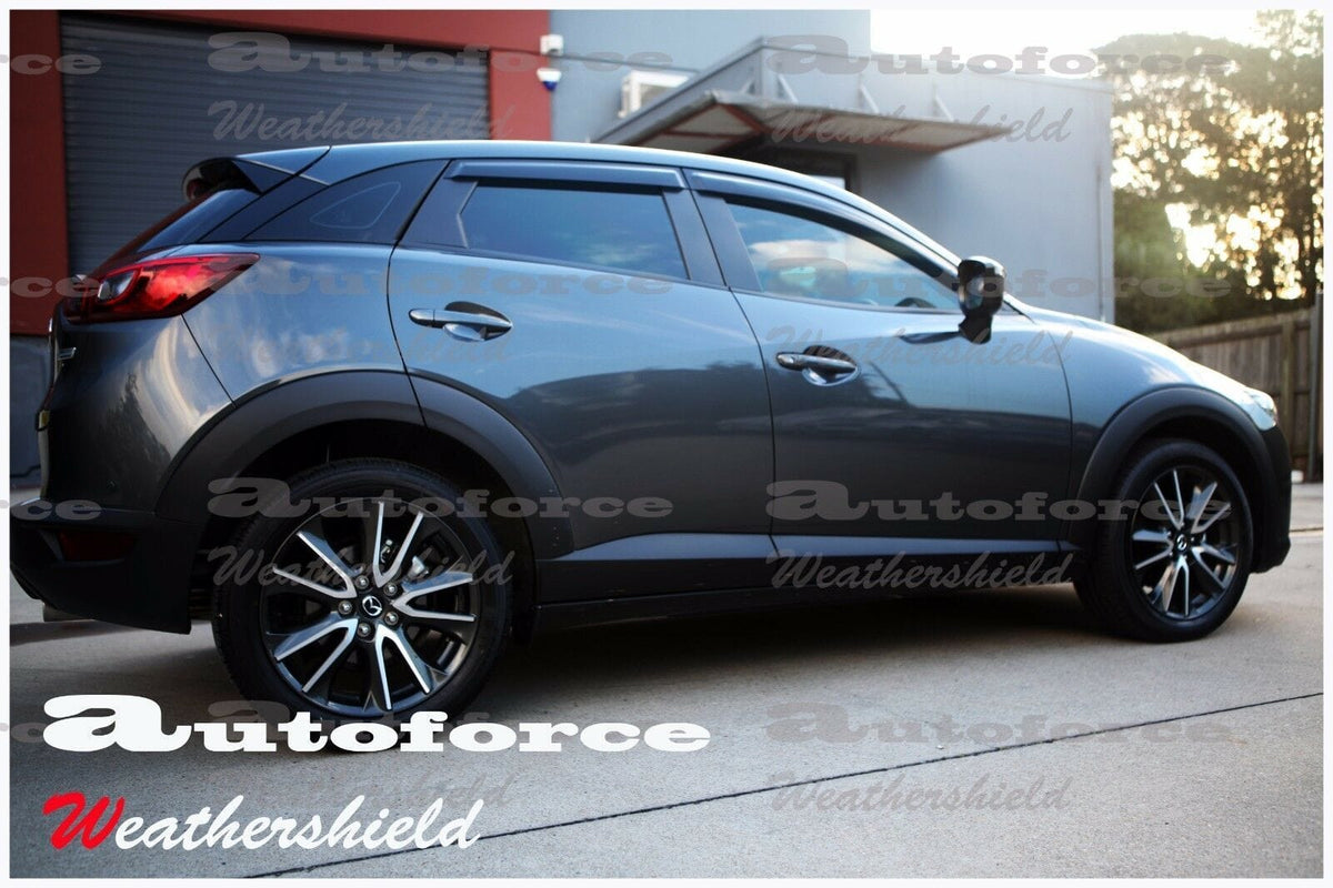 Installed View - Mazda CX-3 DK (2015-2021): Premium Window Visors