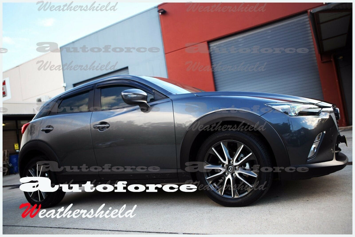 Installed View - Mazda CX-3 DK (2015-2021): Premium Window Visors