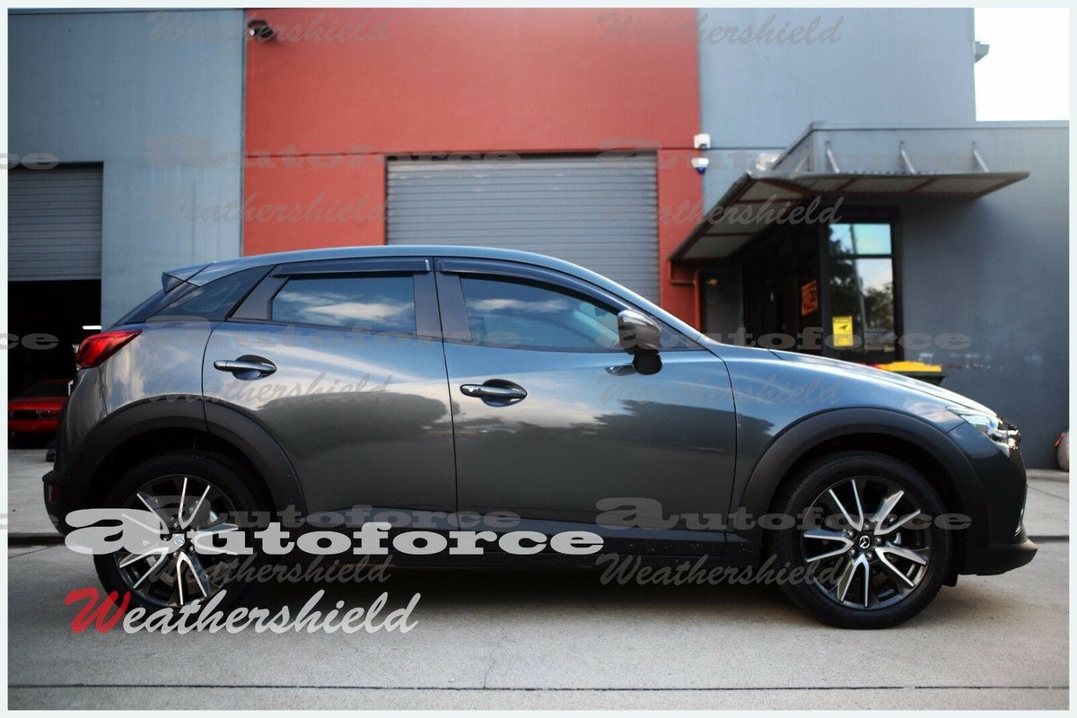Installed View - Mazda CX-3 DK (2015-2021): Premium Window Visors