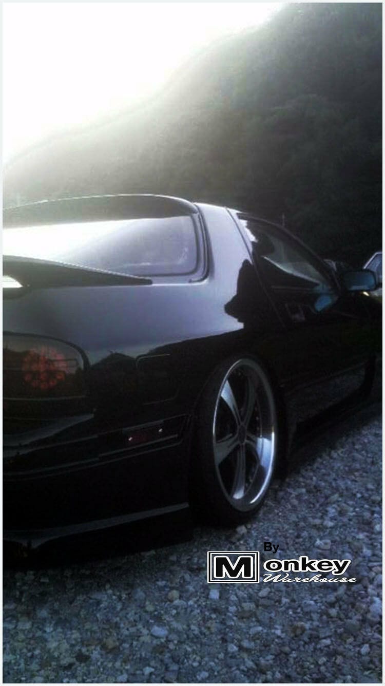 Installed View - Mazda RX7 FC: JDM Style Rear Roof Drift Wing Spoiler