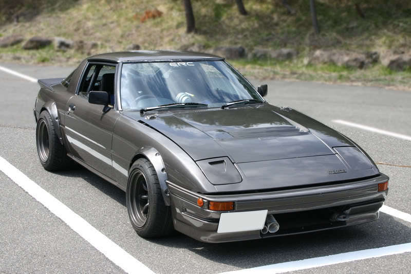 Installed View - Mazda RX7 FC Series 1/2/3: 4-Piece Wheel Flare Set