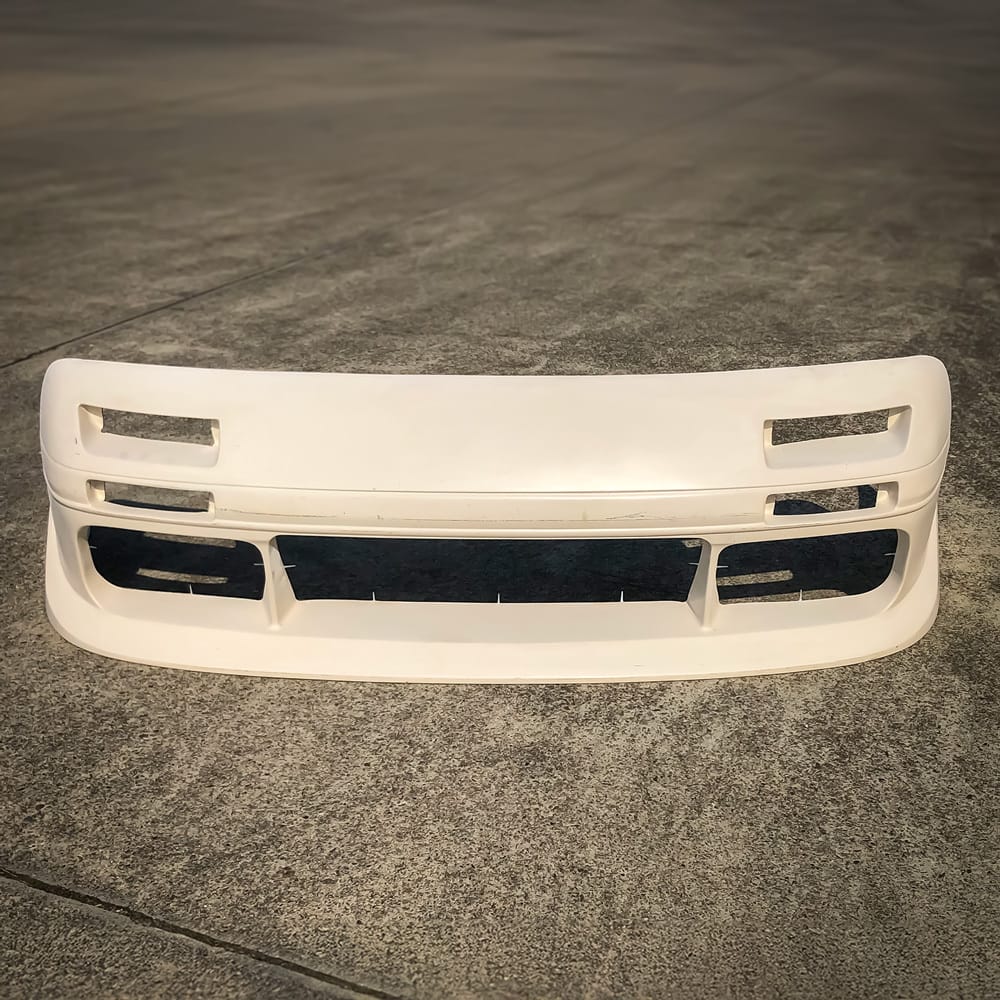 Installed View - Mazda RX7 FC: Vanquish Style Front Bumper