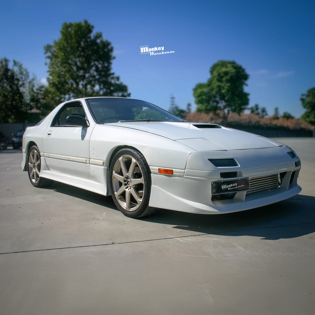 Installed View - Mazda RX7 FC: Vanquish Style Front Bumper