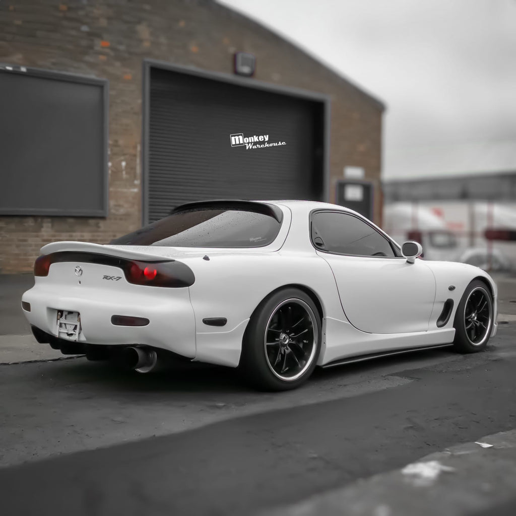 Installed View - Mazda RX7 FD: JDM Rear Roof Drift Wing