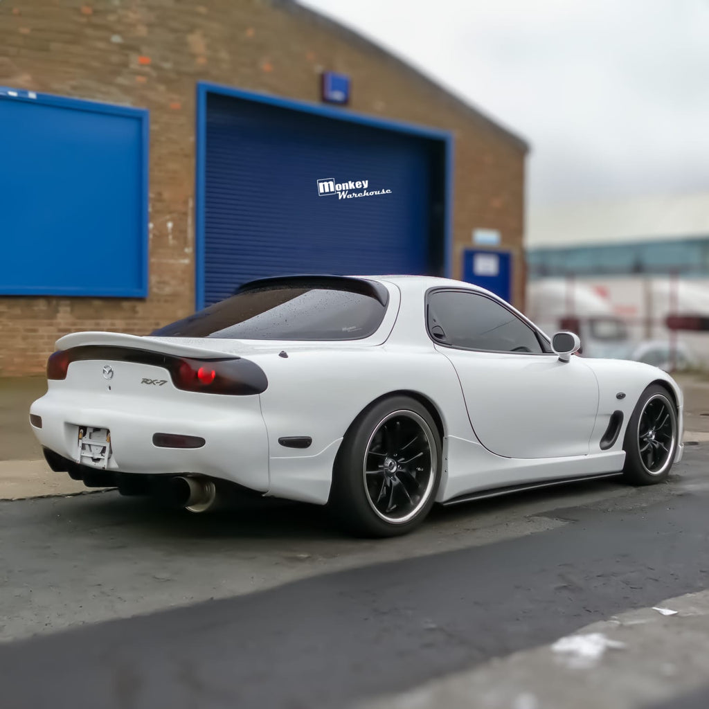 Installed View - Mazda RX7 FD: JDM Rear Roof Drift Wing