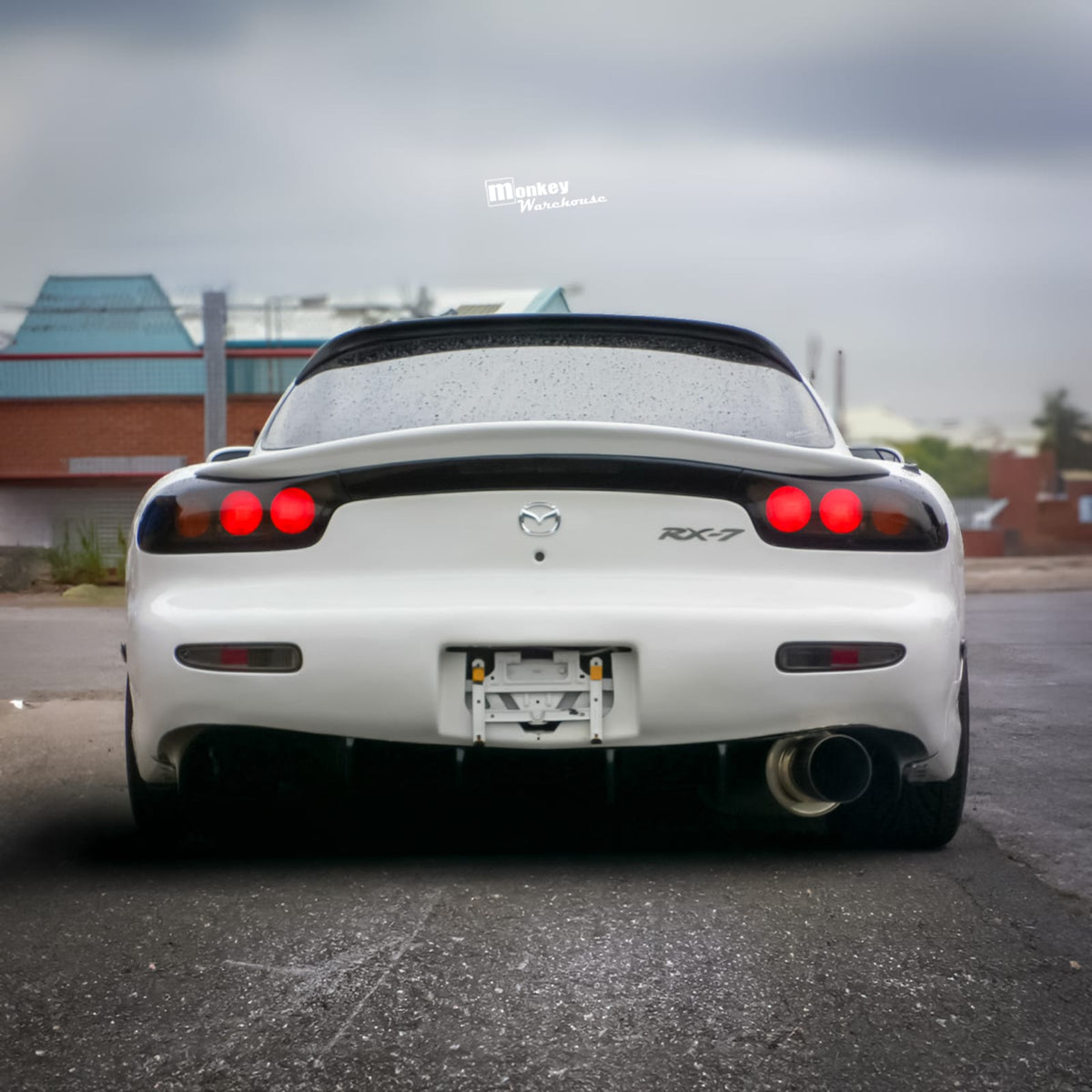Installed View - Mazda RX7 FD: Rear Boot Drift Wing Bobtail Spoiler