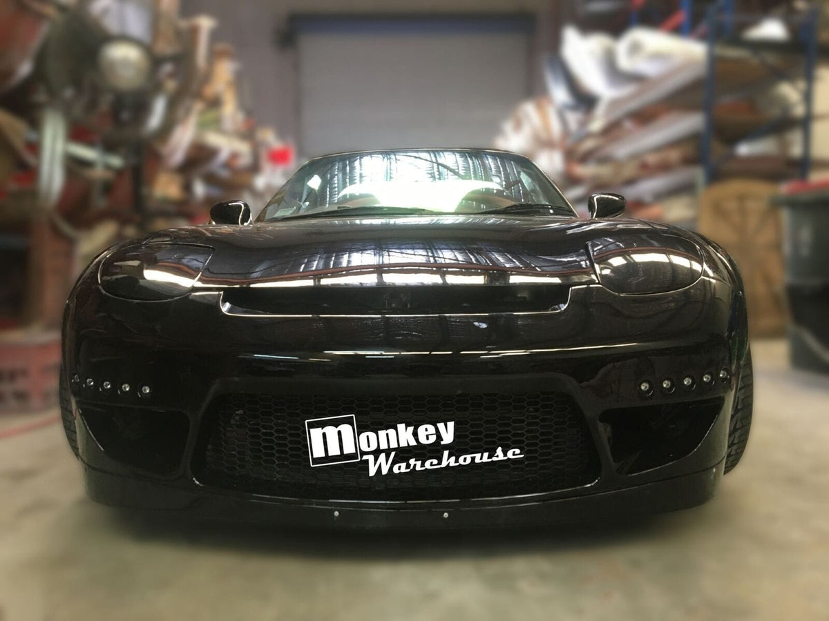 Installed View - Mazda RX7 FD: Rocket Bunny Style Front Bumper Lower Lip
