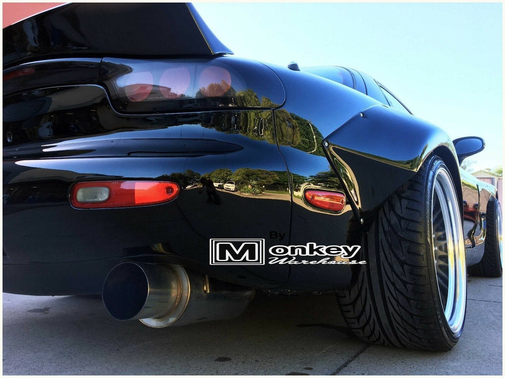 Installed View - Mazda RX7 FD: Rocket Bunny Style Rear Boot Drift Wing