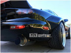 Installed View - Mazda RX7 FD: Rocket Bunny Style Rear Boot Drift Wing