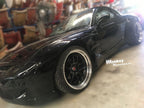 Installed View - Mazda RX7 FD: Rocket Bunny Style Side Skirts