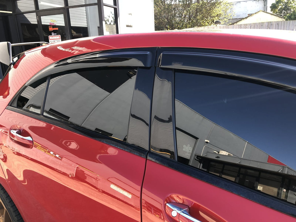 Installed View - Mercedes-Benz A-Class W176 (2012-2018): Premium Window Visors