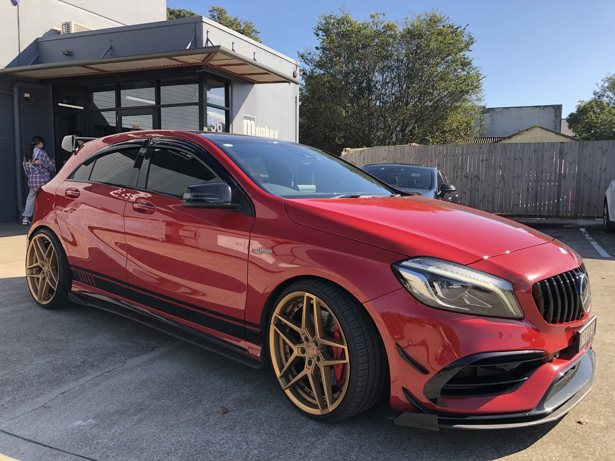 Installed View - Mercedes-Benz A-Class W176 (2012-2018): Premium Window Visors