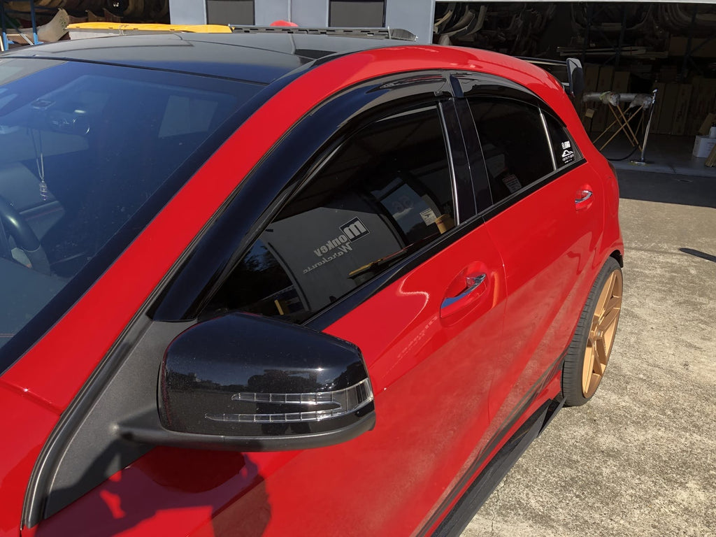 Installed View - Mercedes-Benz A-Class W176 (2012-2018): Premium Window Visors