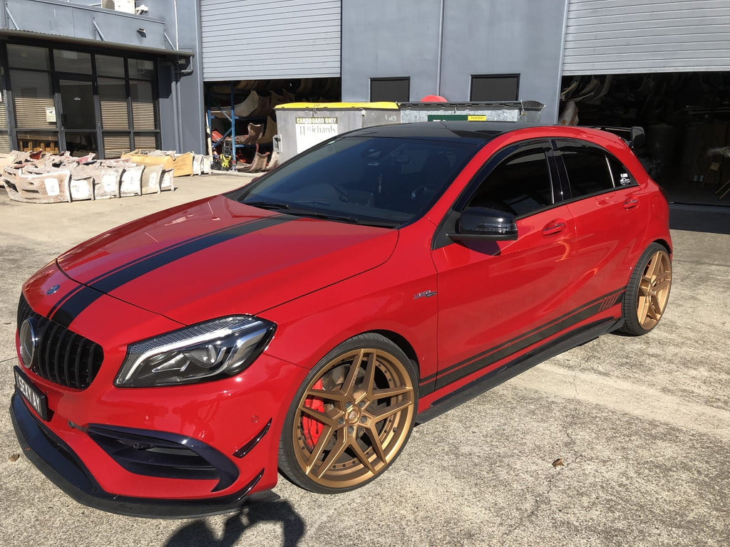 Installed View - Mercedes-Benz A-Class W176 (2012-2018): Premium Window Visors