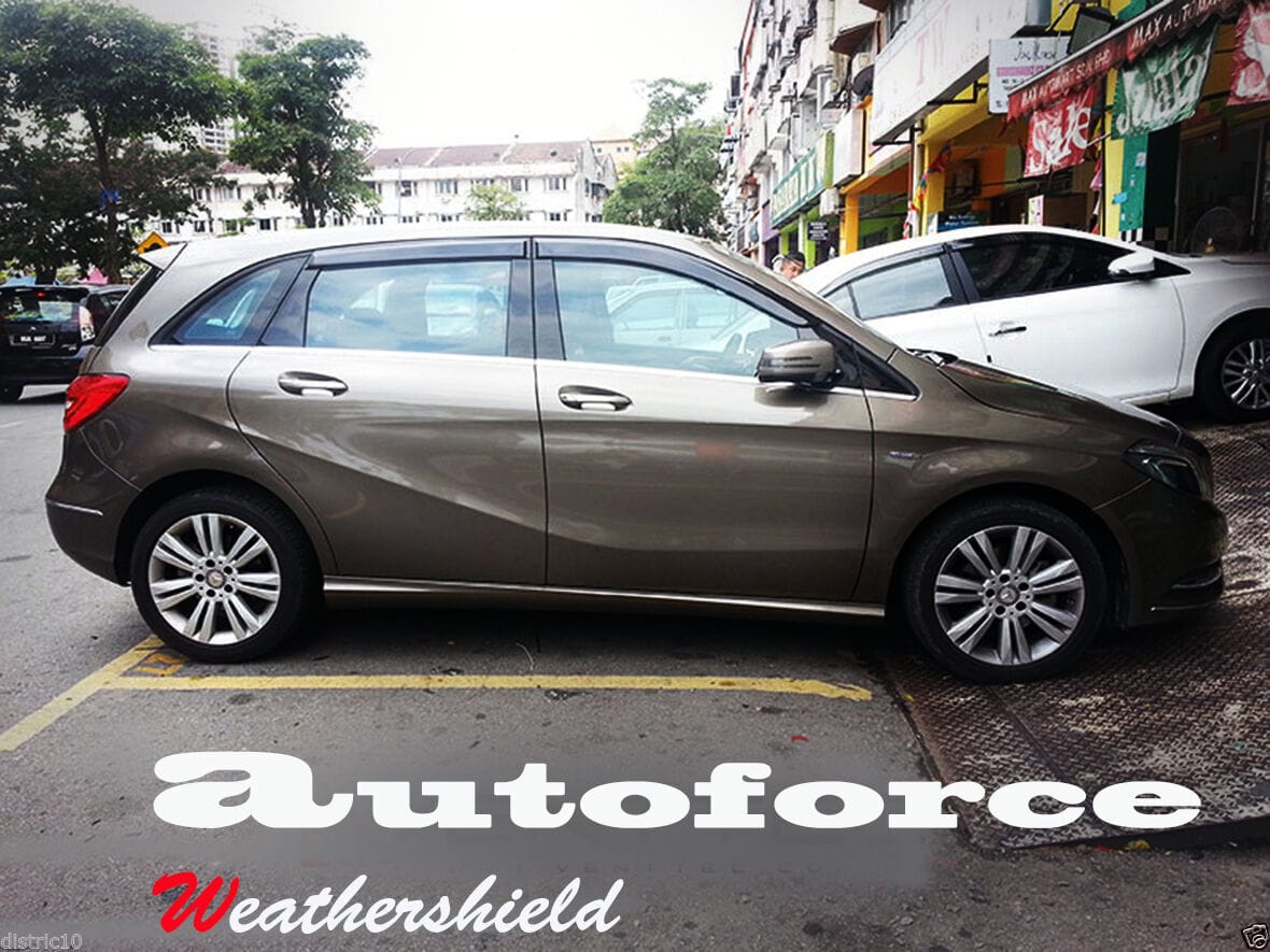 Installed View - Mercedes Benz B-Class W246 (2012-2019): Premium Window Visors