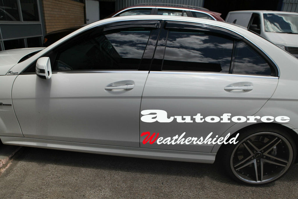 Installed View - Mercedes-Benz C-Class W204 Sedan: Premium Window Visors