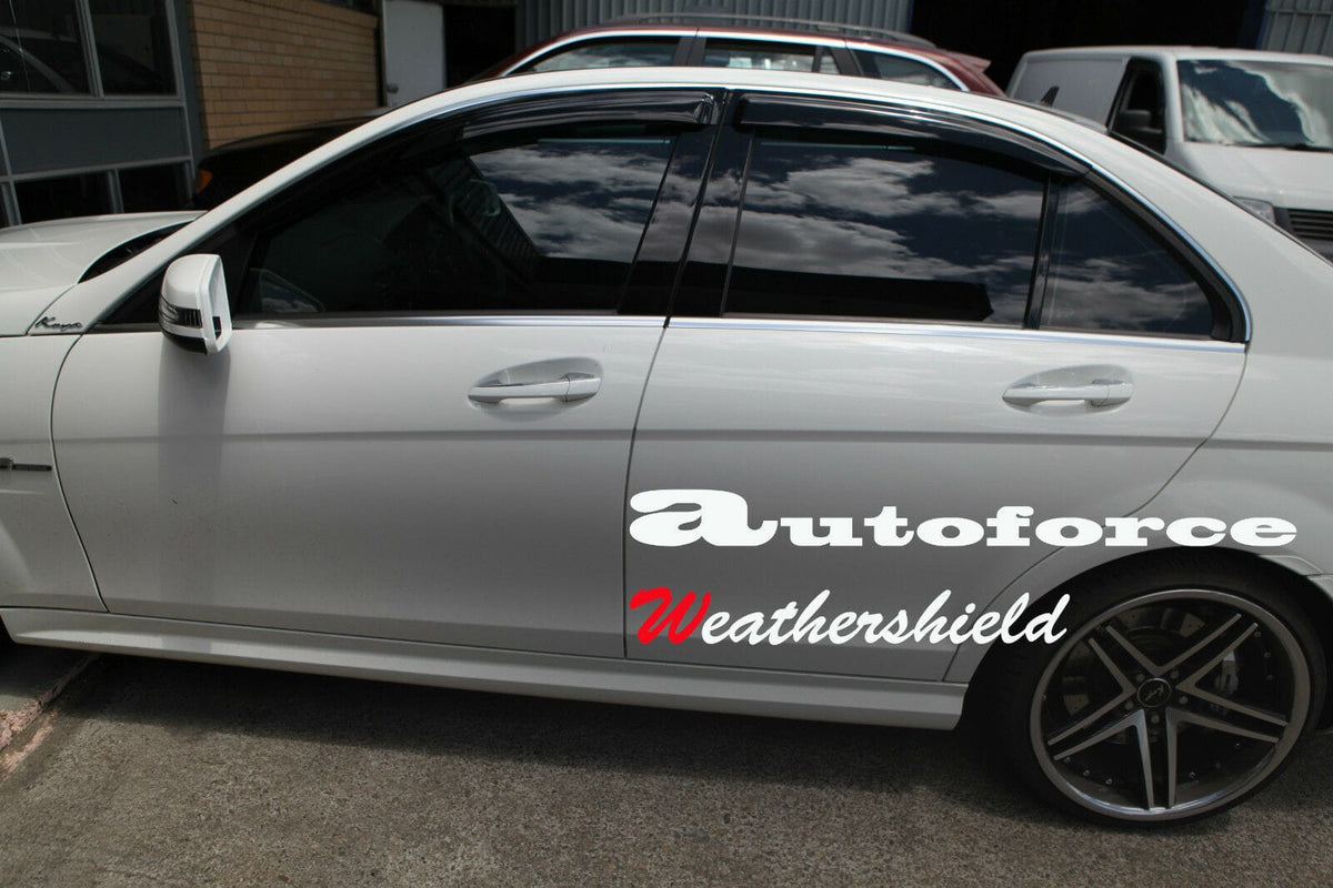 Installed View - Mercedes-Benz C-Class W204 Sedan: Premium Window Visors