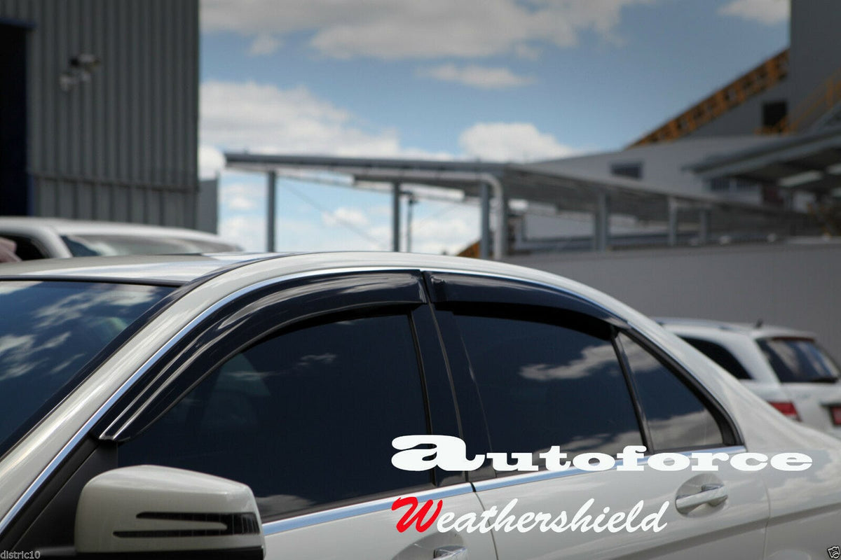Installed View - Mercedes-Benz C-Class W204 Sedan: Premium Window Visors