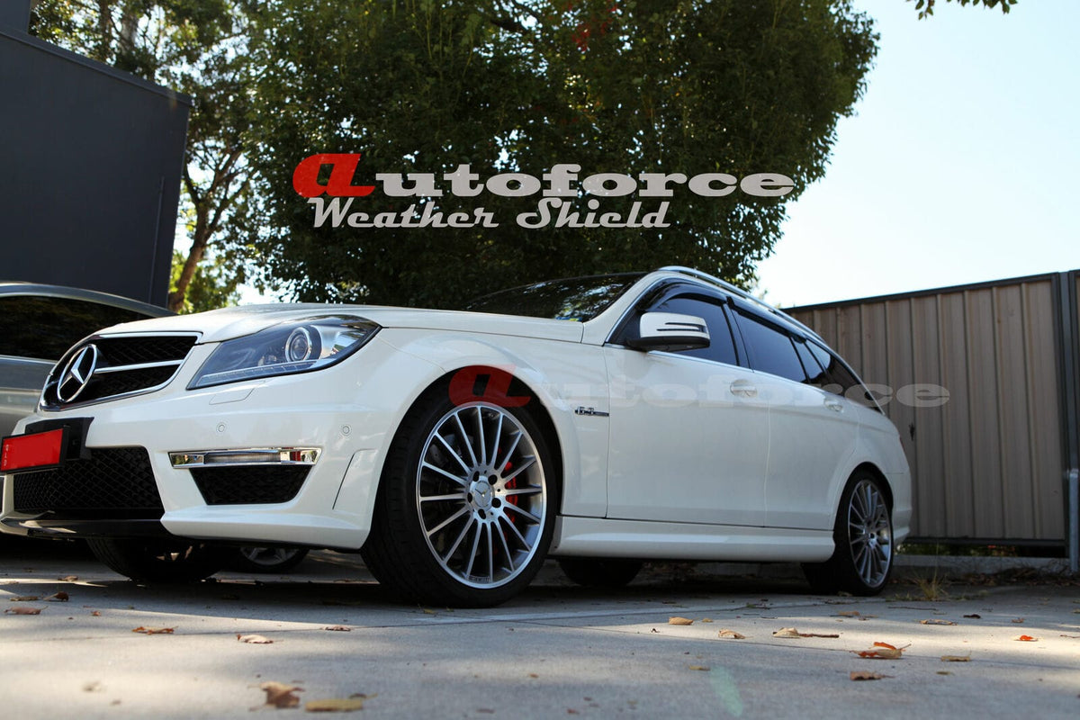 Installed View - Mercedes-Benz C-Class W204 Wagon: Premium Window Visors