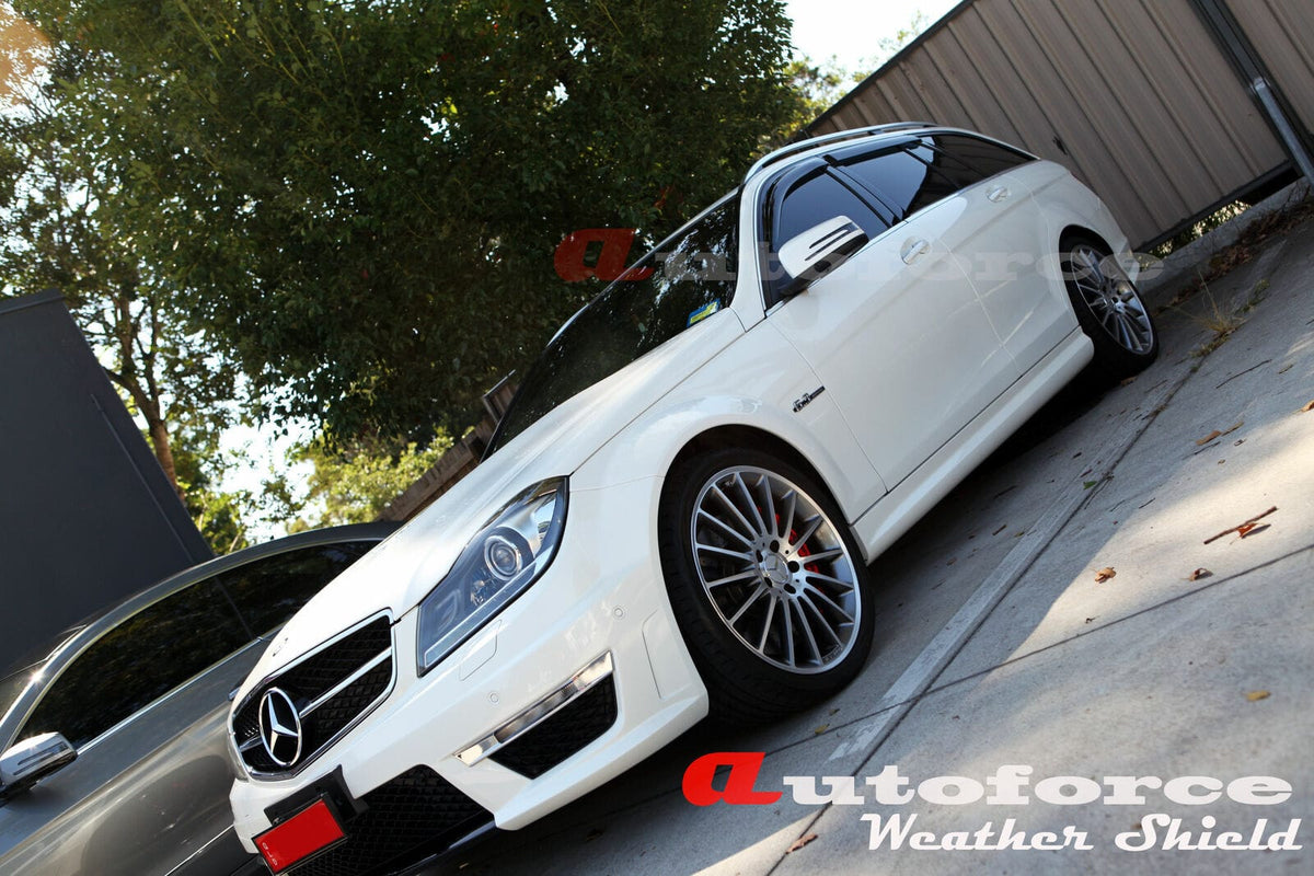 Installed View - Mercedes-Benz C-Class W204 Wagon: Premium Window Visors